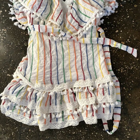 Place Nationale Tende Wing Sleeve Mini Dress S - Picture 6 of 9